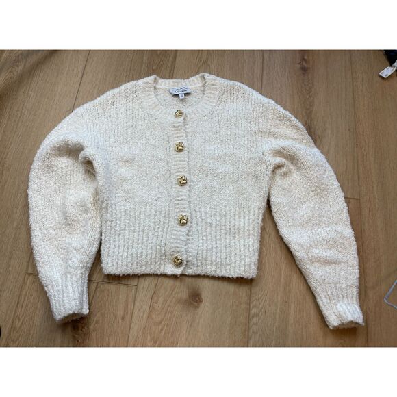 & Other Stories Paris Atelier Cream Bouclé Knit Cardigan - Size xs - Picture 1 of 4